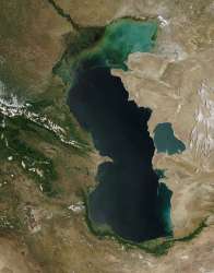 Каспийское море (изображение НАСА).