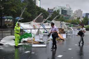 Последствия тайфуна в Южной Корее. Фото: http://vesti.kz