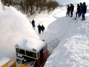 Снегопад прервал в Чехии железнодорожное сообщение. Фото: http://ntv.ru