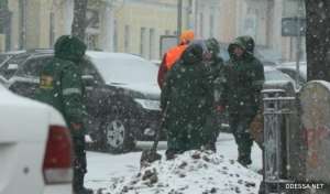 Сильные снегопады на Украине. Фото: http://odessa.net
