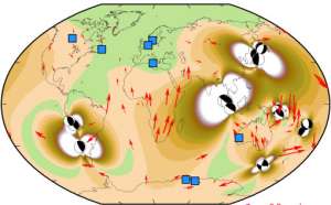 Землетрясения смещают континенты и вносят погрешности в показания GPS. Фотография: JOURNAL OF GEOPHYSICAL RESEARCH