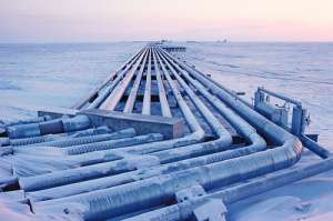 Газовые трубы искусственного острова Эндикотт у берегов Аляски (фото B&amp;C Alexander / Arctic Photo).