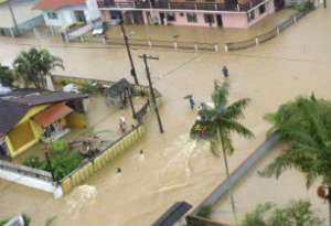 Наводнение на Соломоновых островах. Фото: 
