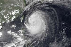 Тайфун «Ногури», вид из космоса. Фото: Reuters