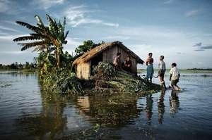 «Климатическое фото недели» с сайта Рамочной конвенции ООН об изменении климата. Бангладеш. Время сбора урожая джута в районе Гайбандха. Местным жителям приходится строить дома на «фундаменте» высотой два метра, чтобы приспособиться к паводкам на реке Брахмапутра. Фото: UNFCCC/Jonas Bendiksen/Magnum