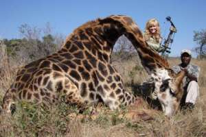  Ребекка Фрэнсис с жирафом. Фото: личная страница Rebecca Francis в Facebook