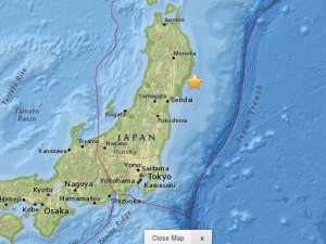 У берегов Японии произошло землетрясение магнитудой 6,8. Фото: USGS