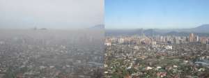 Загрязнение воздуха в Сантьяго. Фото: http://dumka.org.ua/