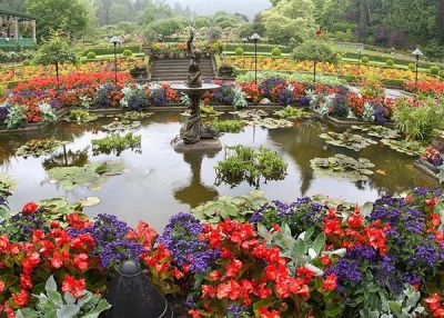 The Butchart Gardens. Более века назад семья промышленников Бутчарт с острова Ванкувер (Британская Колумбия, Канада) решила разбить на своей земле цветочный сад, который сегодня назван национальным историческим достоянием. 