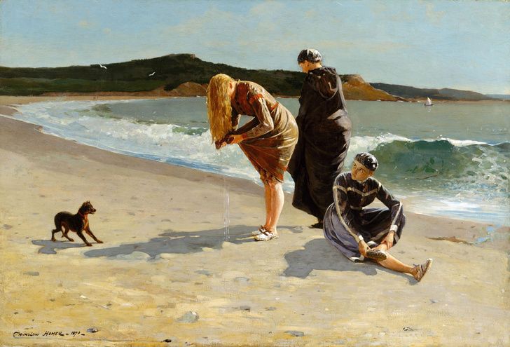 «Игл-Хед, Массачусетс» («Прилив»). Художник Уинслоу Хомер, 1870