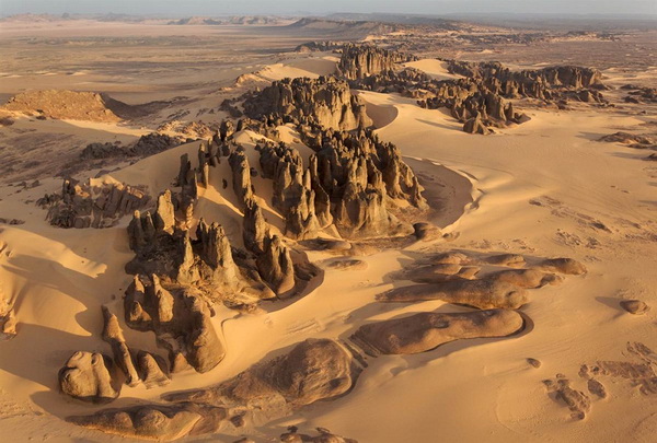 Вид на пустыни с воздуха